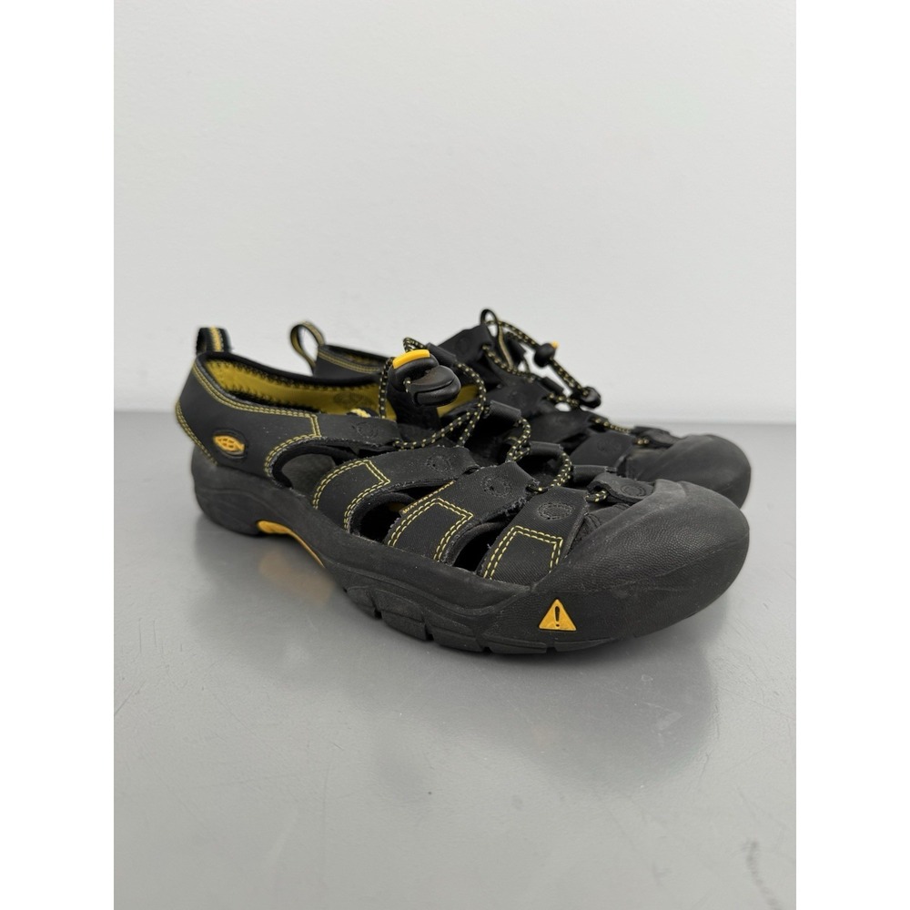 KEEN Newport H2 Sandals Mens 6 Black Yellow Water Sport Fishing Hiking Beach